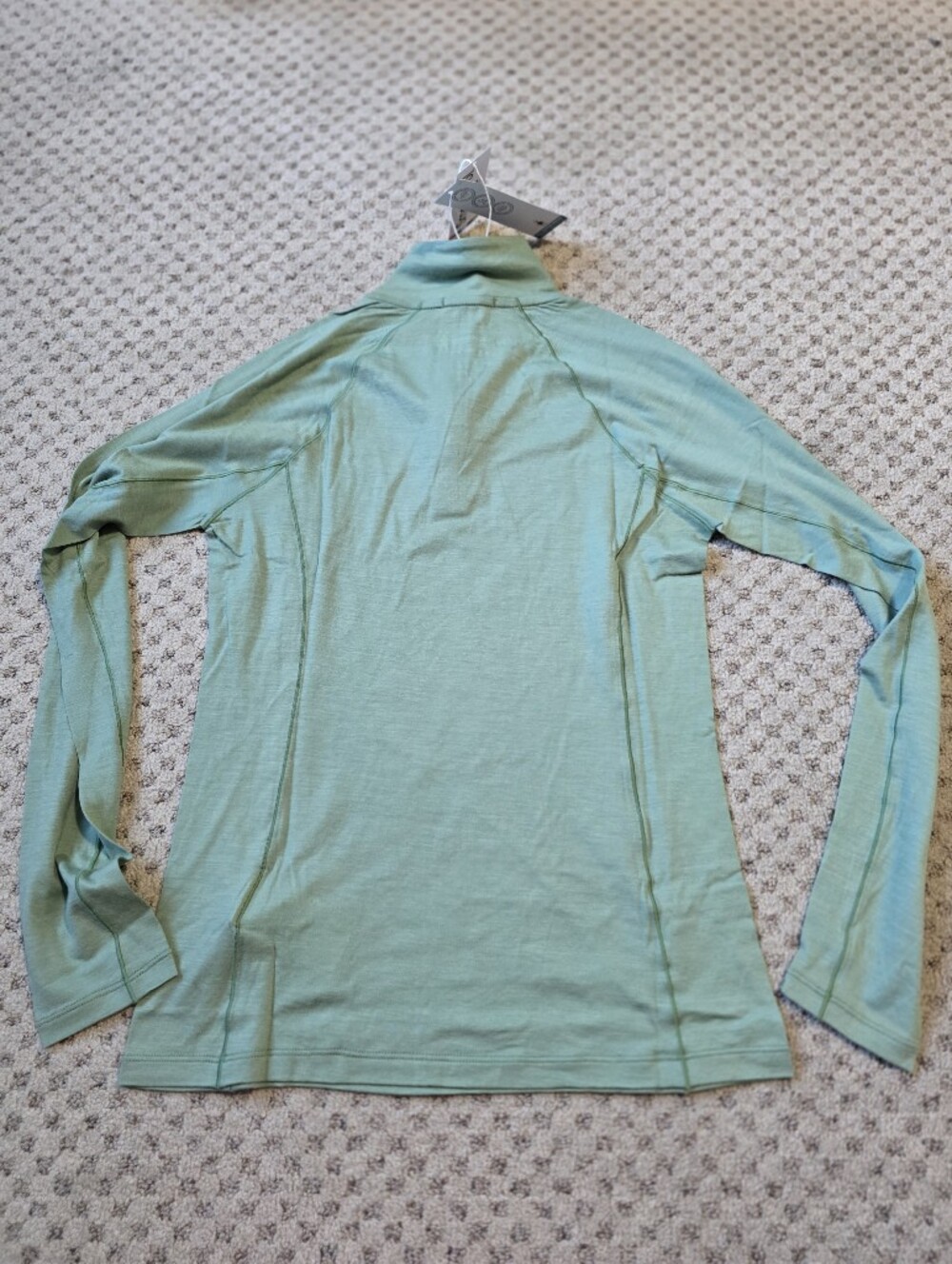 Smartwool All Season Green Tea Merino 1/4 Zip Baselayer - Picture 2 of 7